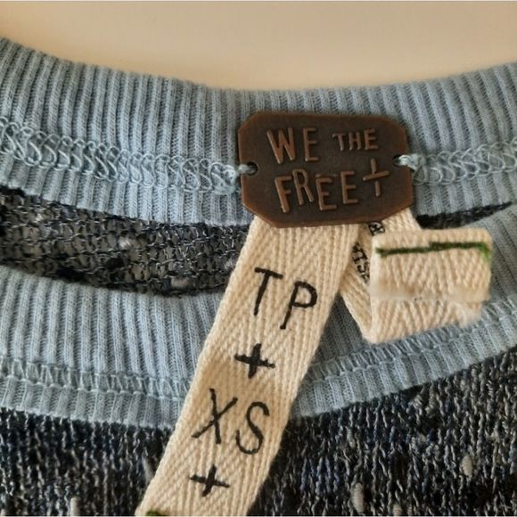 Free People We the Free Bumble bee Shark bite tunic top XS Tall petite - Picture 6 of 6